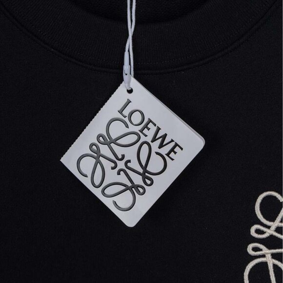 Loewe Lace Web Crew Neck Sweatshirt with Small Embroidered Chest Logo - Picture 5 of 9